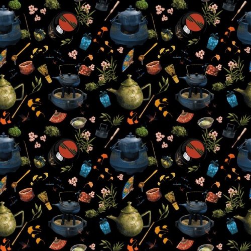 Tea symphony in black